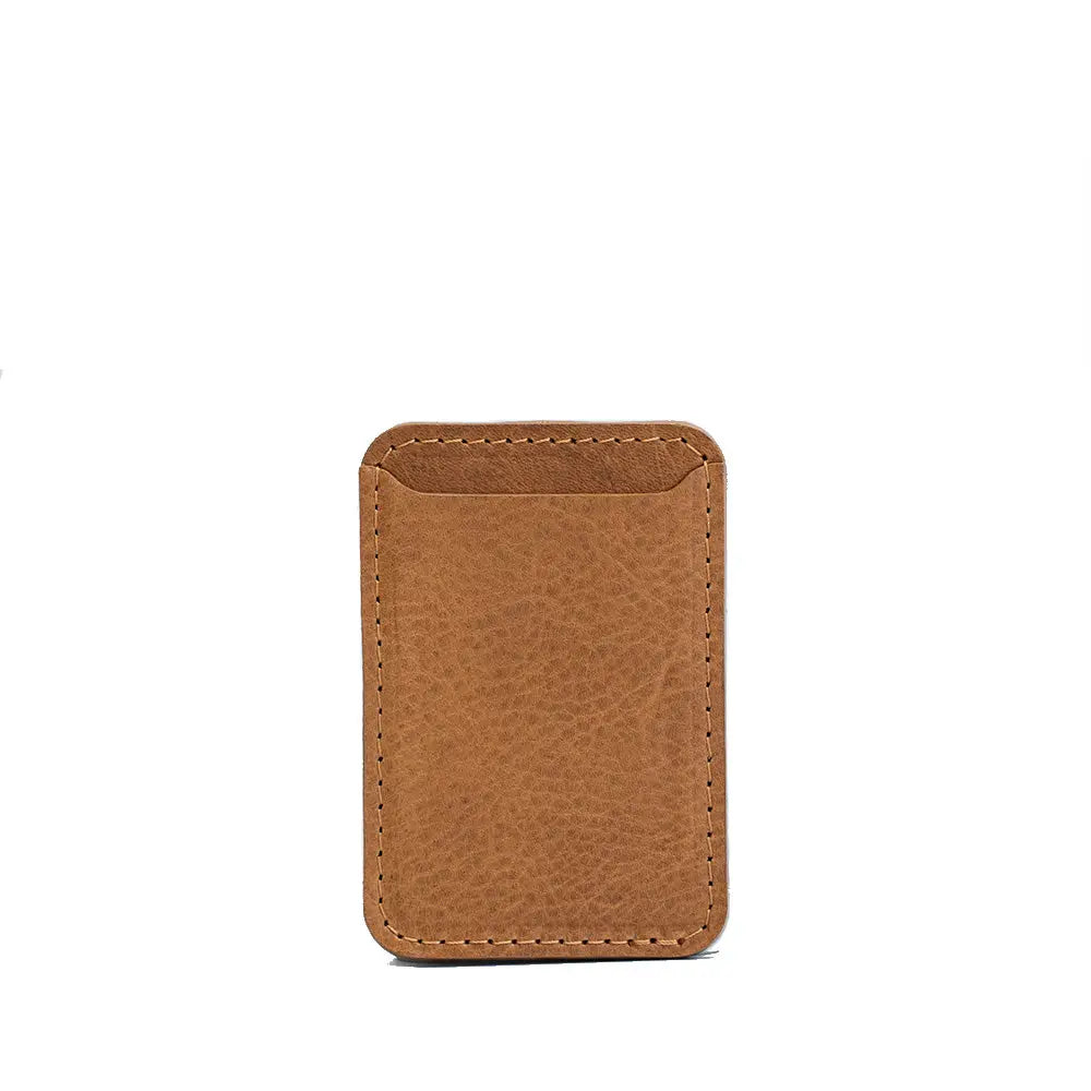 Full-grain leather magsafe wallet - classic - Camel