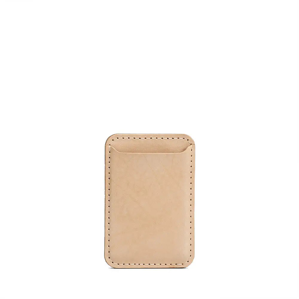 Full-grain leather magsafe wallet - classic - Natural Beige