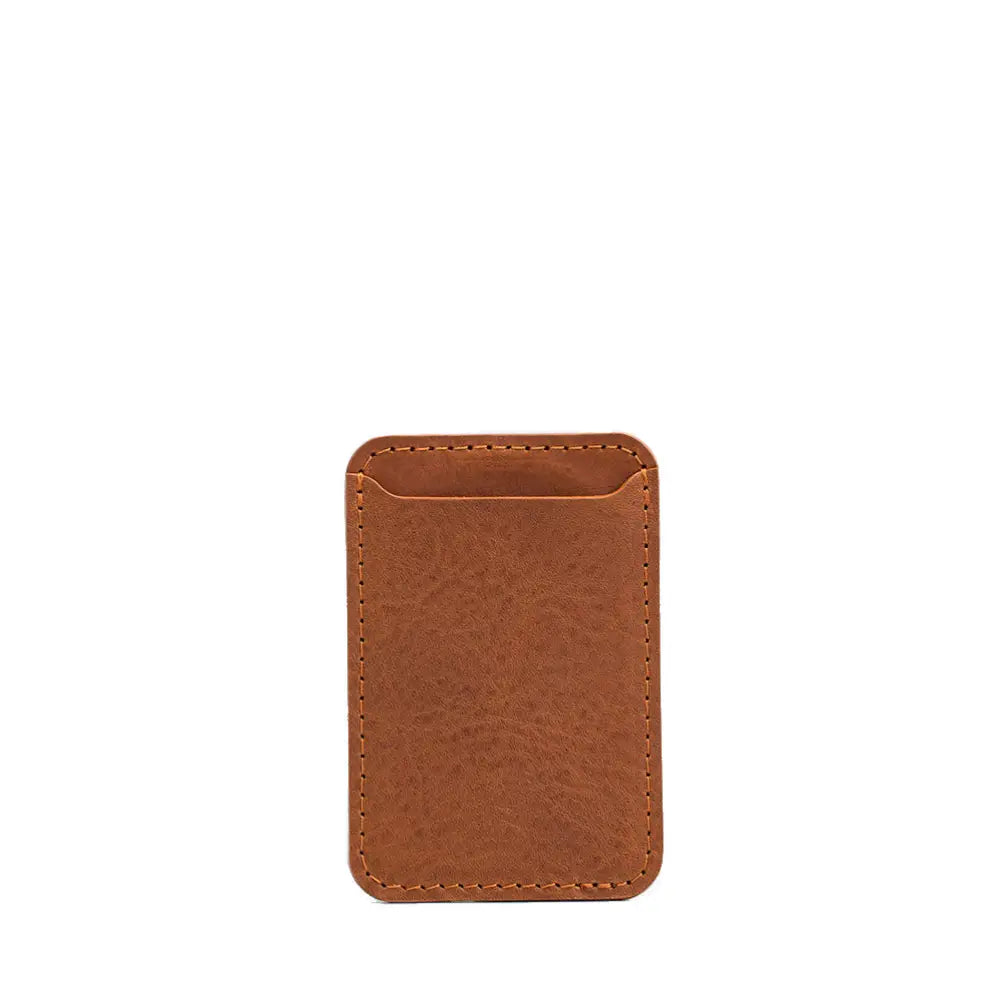 Full-grain leather magsafe wallet - classic - Tan