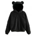 Fur bunny ear hooded warm sweatshirt Nexellus