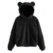 Fur bunny ear hooded warm sweatshirt Nexellus