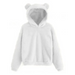 Fur bunny ear hooded warm sweatshirt Nexellus