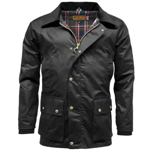 Game barker antique wax jacket - Black / XL