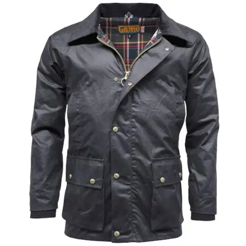 Game barker antique wax jacket - Navy / S