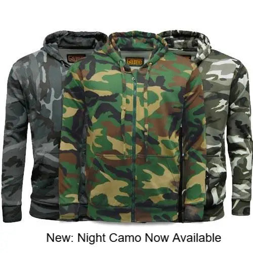 Game camouflage zip hoodie