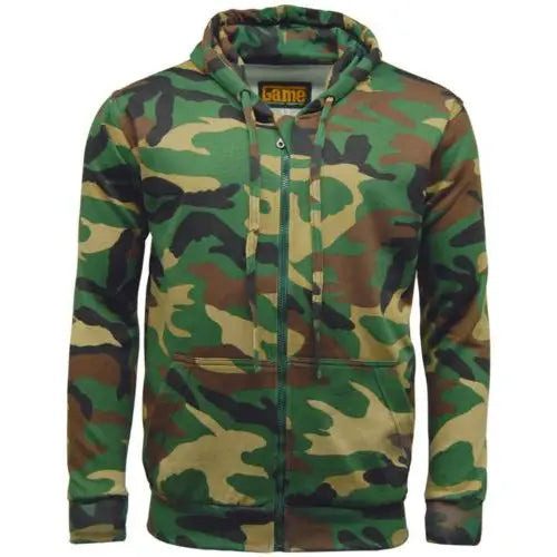 Game camouflage zip hoodie - Woodland / 3XL