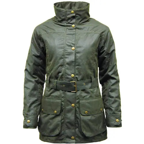 Game cantrell padded antique waxed jacket