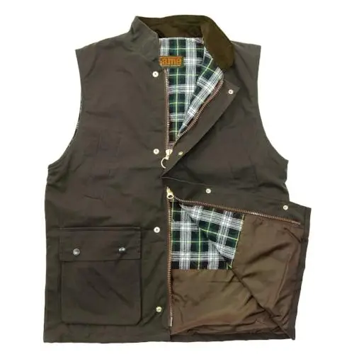 Game classic wax gilet - Brown / 3XL