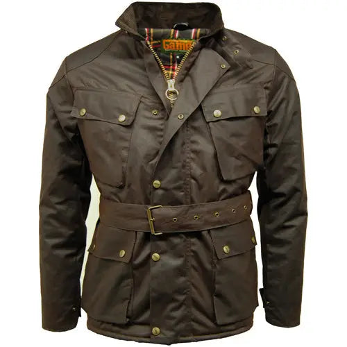 Game speedway quilted wax jacket - Brown / L