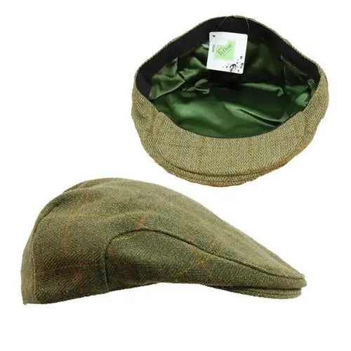 Game tweed flat cap