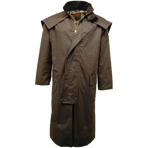 Game wax stockman long cape - Brown / XL