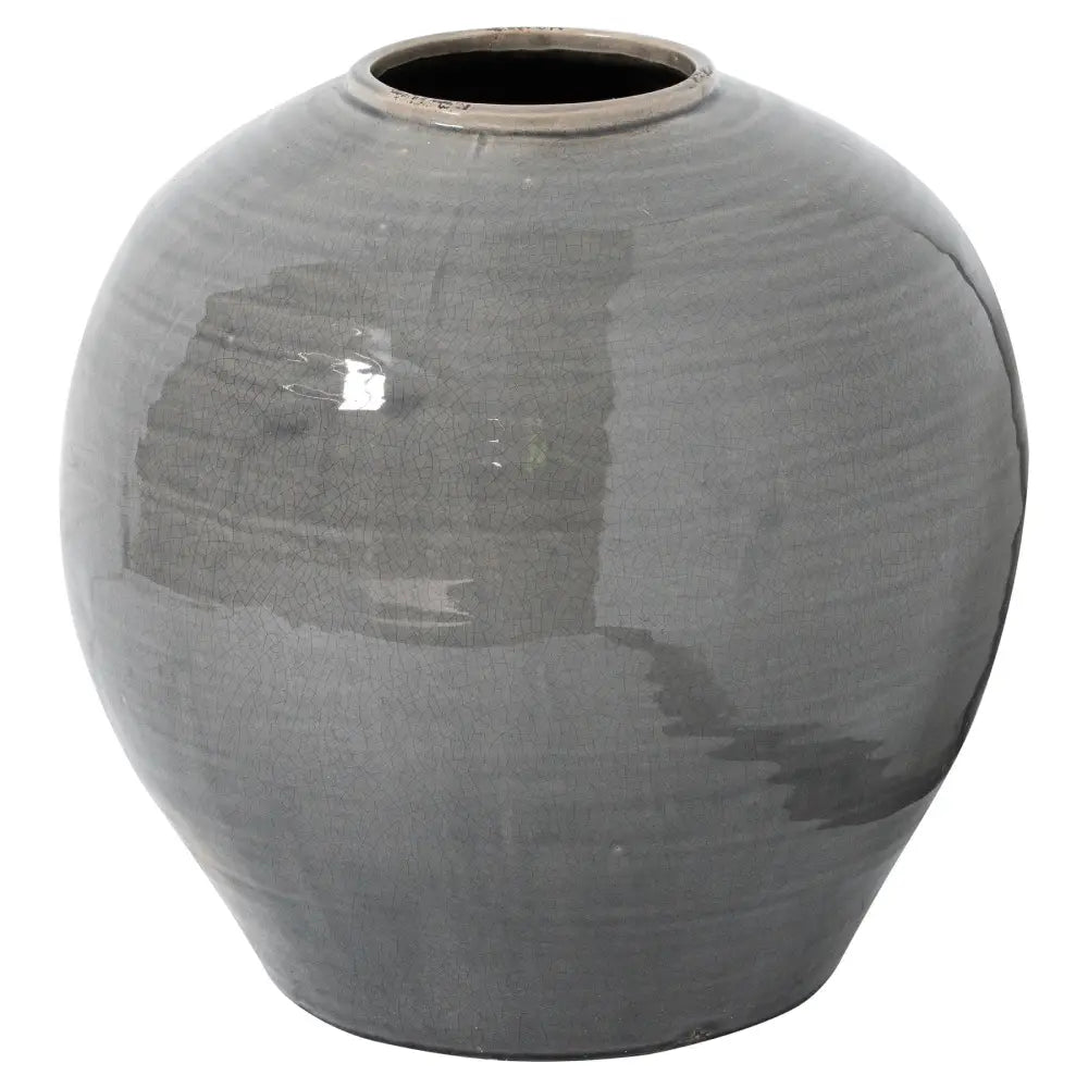 Garda grey glazed regola vase - Ornaments