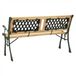 Garden bench 122 cm cast iron and solid firwood Nexellus