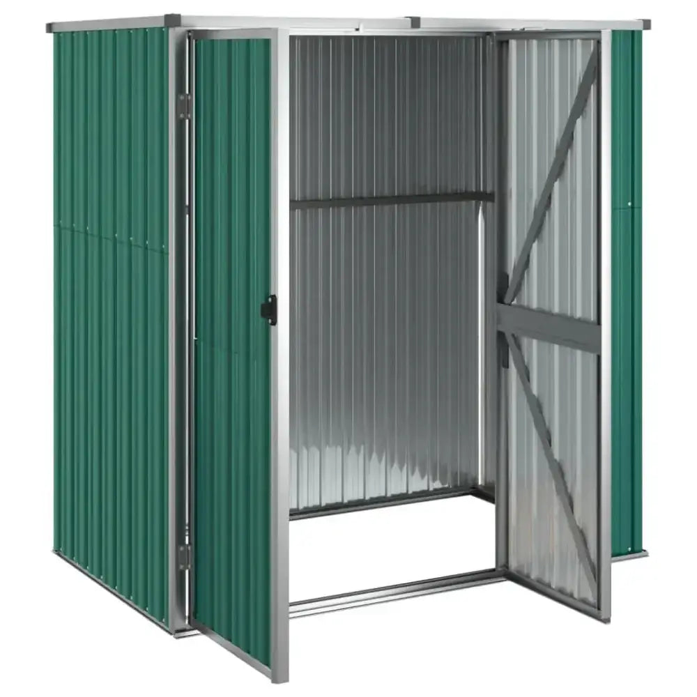 Garden tool shed green 161x89x161 cm galvanised steel Nexellus