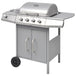 Gas Barbecue Grill 4+1 Cooking Zone Silver Nexellus