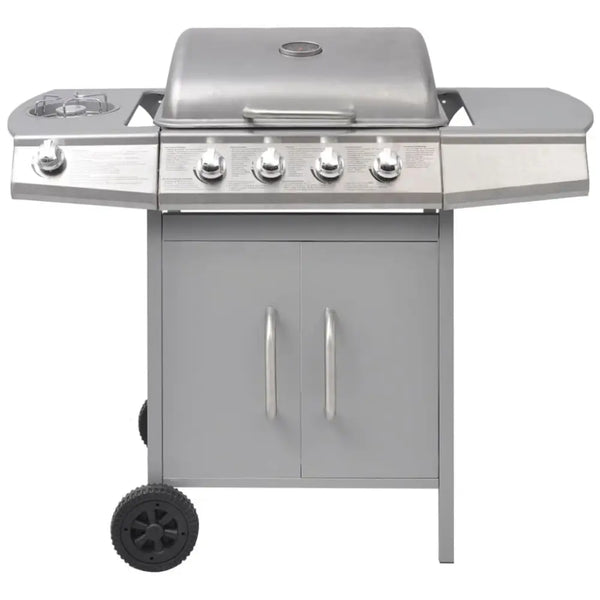 Gas Barbecue Grill 4+1 Cooking Zone Silver Nexellus