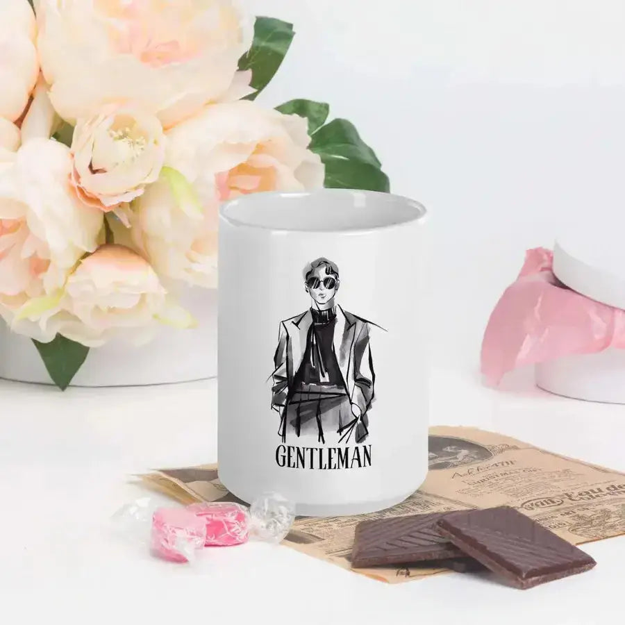 Gentleman white mug Nexellus