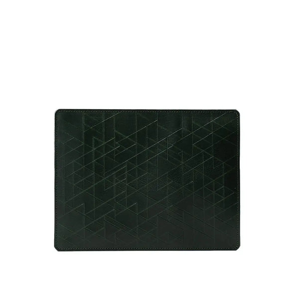 Geometric design leather ipad case - iPad Air / Forest Green