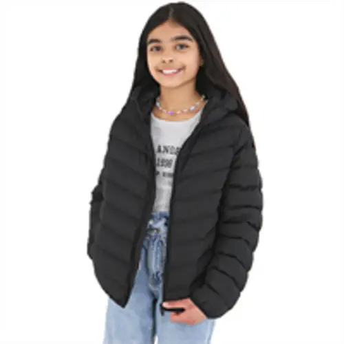 Girls brave soul grant padded jacket - Black / 11-12 Years