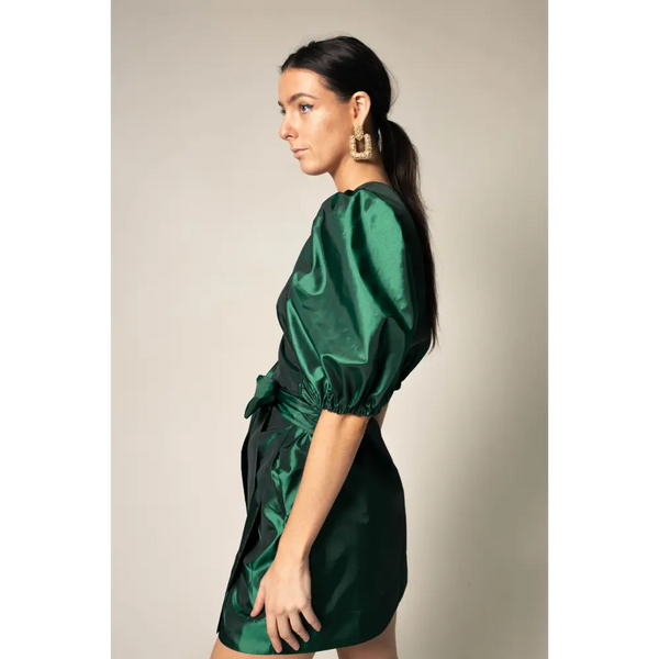 Glimmer green wrap dress - M / green