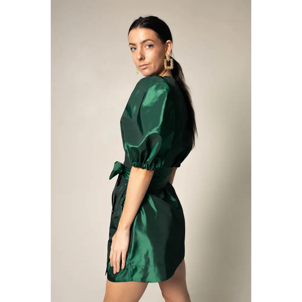 Glimmer green wrap dress - M / green