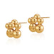 Grape string beads hollow ball stud earrings Nexellus