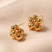 Grape string beads hollow ball stud earrings Nexellus