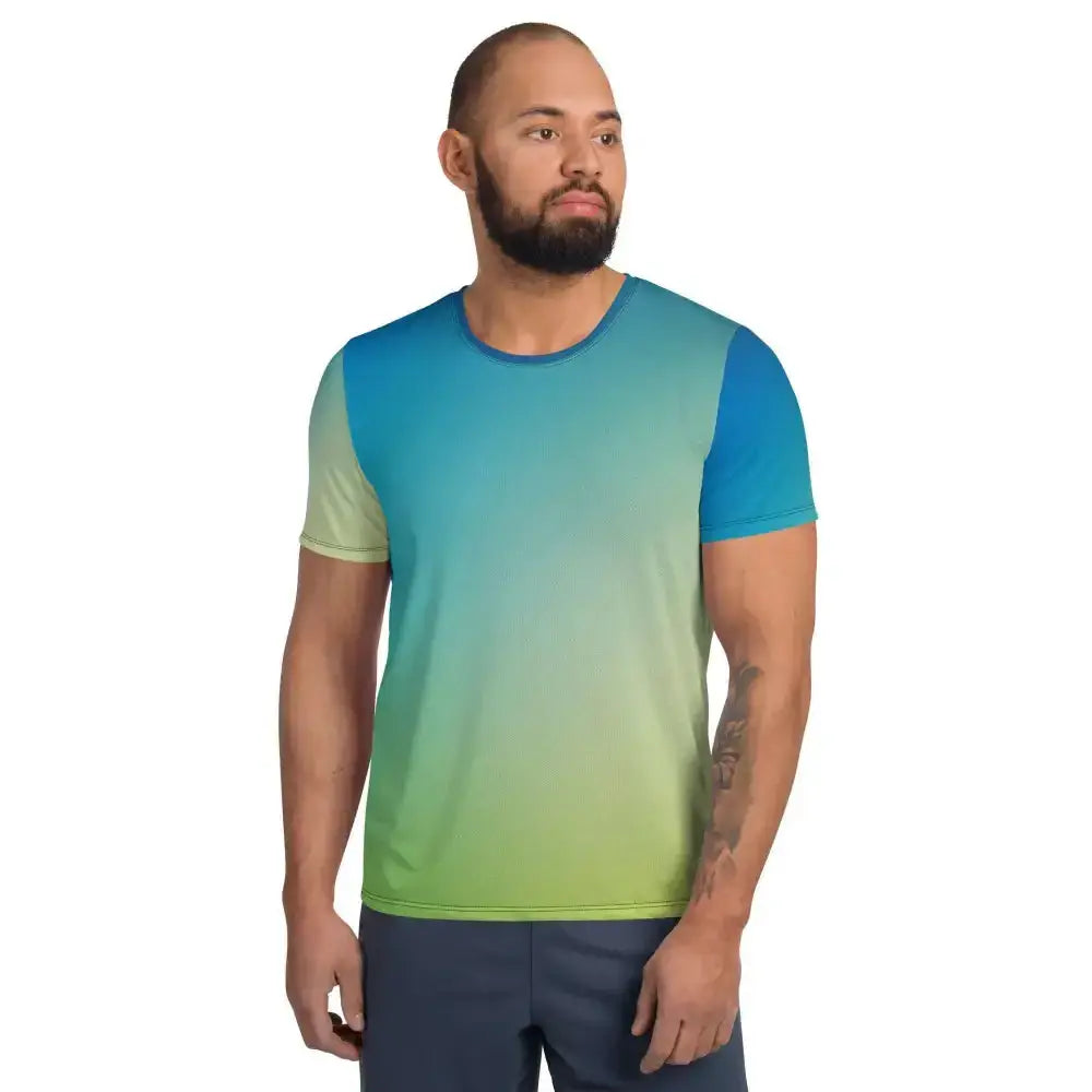 Green horizon men's athletic t-shirt Nexellus