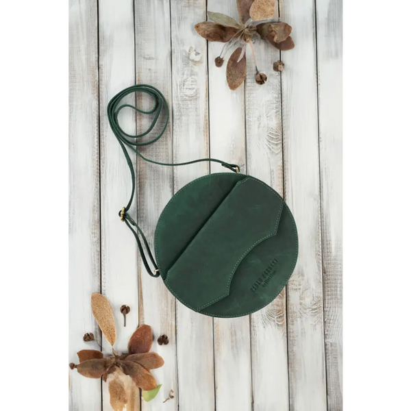 Green - natural leather bag model 191527 galanter - Natural