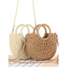 Half round straw woven bag beach hand woven bag holiday women's bag Nexellus