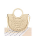 Half round straw woven bag beach hand woven bag holiday women's bag Nexellus