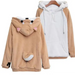 Harajuku Kawaii Hoodies: Women's Cute Doge Muco Winter Plush Sweatshirt with Ears, Anime-Inspired Nexellus