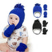 Hat baby boy gloves set beanie newborn photography accessories Nexellus