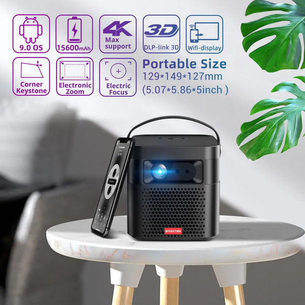 HD 3D Home Theater Projector Rechargeable Nexellus