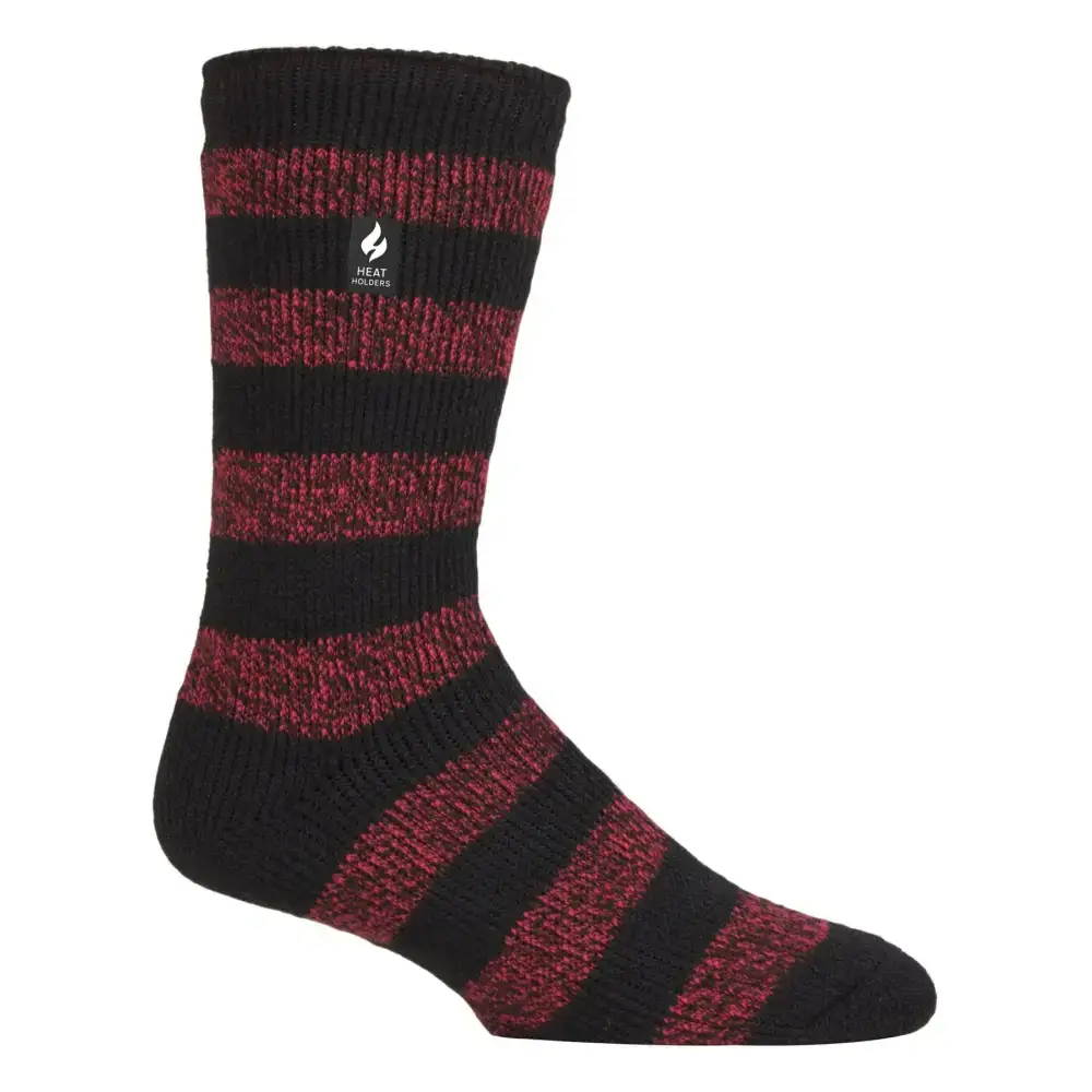 Heat holders - mens twist socks (2021) (black / red (palermo)) Nexellus