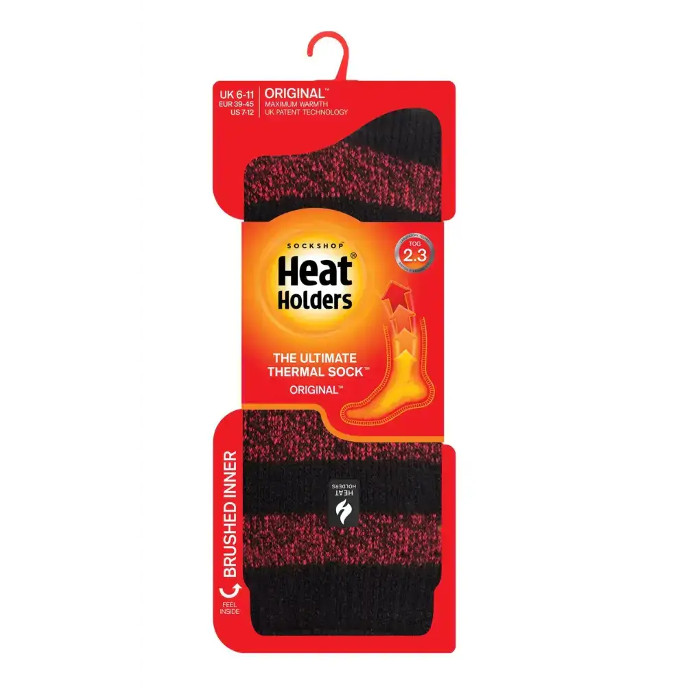 Heat holders - mens twist socks (2021) (black / red (palermo)) Nexellus