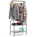 Heavy duty 2 tier multi purpose clothes rail & shoe bench stand rack Nexellus