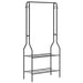 Heavy duty 2 tier multi purpose clothes rail & shoe bench stand rack Nexellus