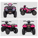 Homcom 12v electric quad bike for kids w/ led headlights, music - pink Nexellus