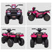 Homcom 12v electric quad bike for kids w/ led headlights, music - pink Nexellus