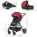 Homcom 2 in 1 pushchairs and strollers w/ reversible seat