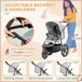 Homcom 3 wheeler pushchair lightweight foldable baby