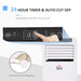 Homcom mobile air conditioner with remote control timer