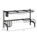 Homcom over the sink dish drying rack 2 tier adjustable