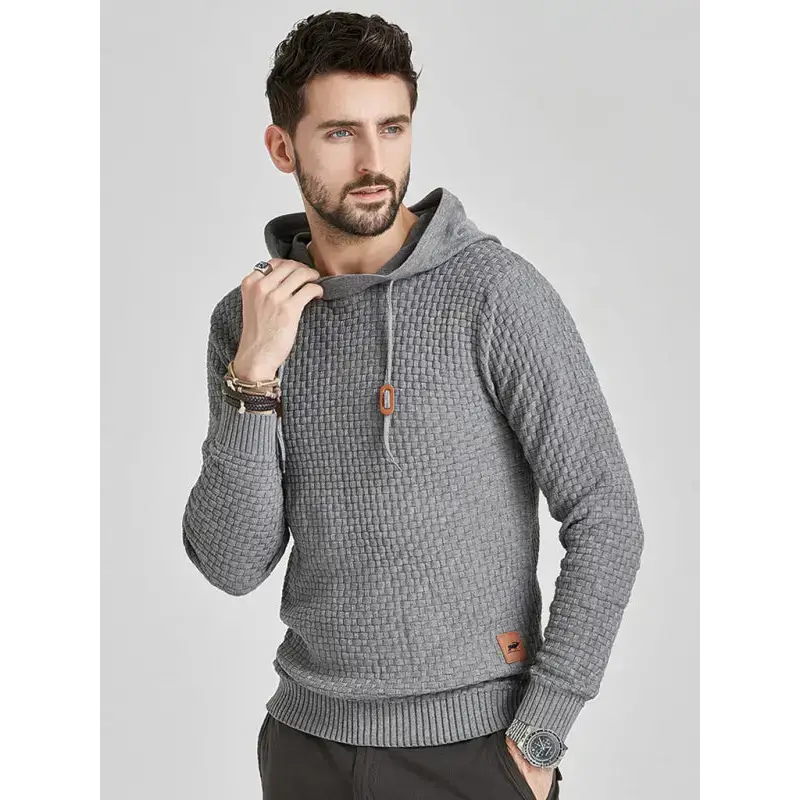 Hooded pullover knitwear sports casual men's sweater Nexellus