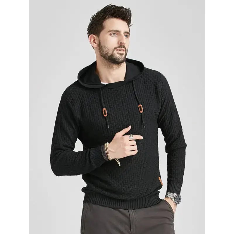 Hooded pullover knitwear sports casual men's sweater Nexellus