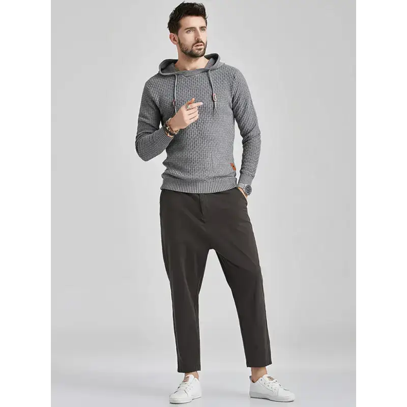 Hooded pullover knitwear sports casual men's sweater Nexellus