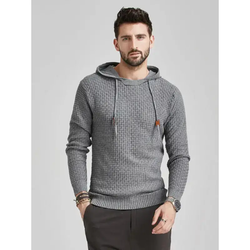 Hooded pullover knitwear sports casual men's sweater Nexellus