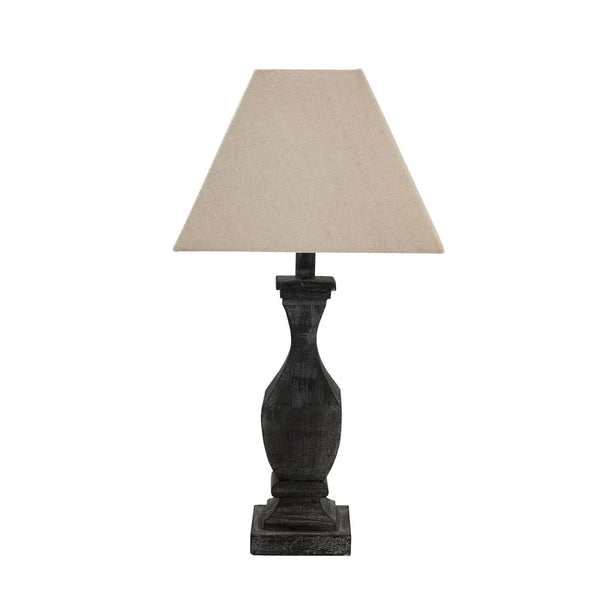 Incia fluted wooden table lamp - Table Lamps