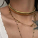 Ins titanium steel gypsy elastic choker gold and silver necklace Nexellus